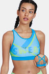 Zelocity Quick Dry Sports Bra With Removable Padding - Methyl Blue — thumbnail 1
